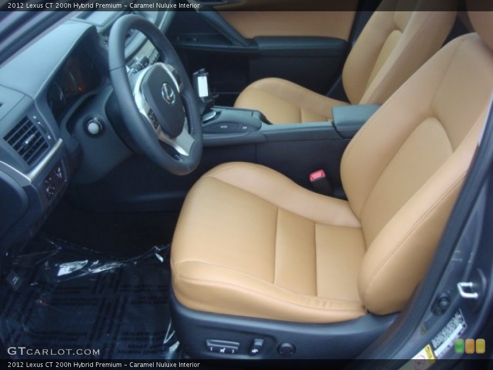 Caramel Nuluxe Interior Front Seat for the 2012 Lexus CT 200h Hybrid Premium #77117348