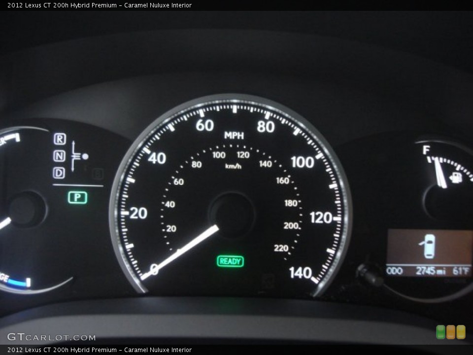 Caramel Nuluxe Interior Gauges for the 2012 Lexus CT 200h Hybrid Premium #77117486