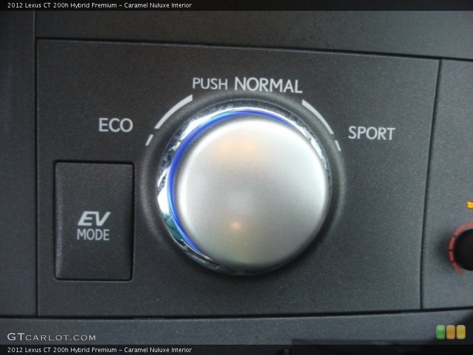 Caramel Nuluxe Interior Controls for the 2012 Lexus CT 200h Hybrid Premium #77117570