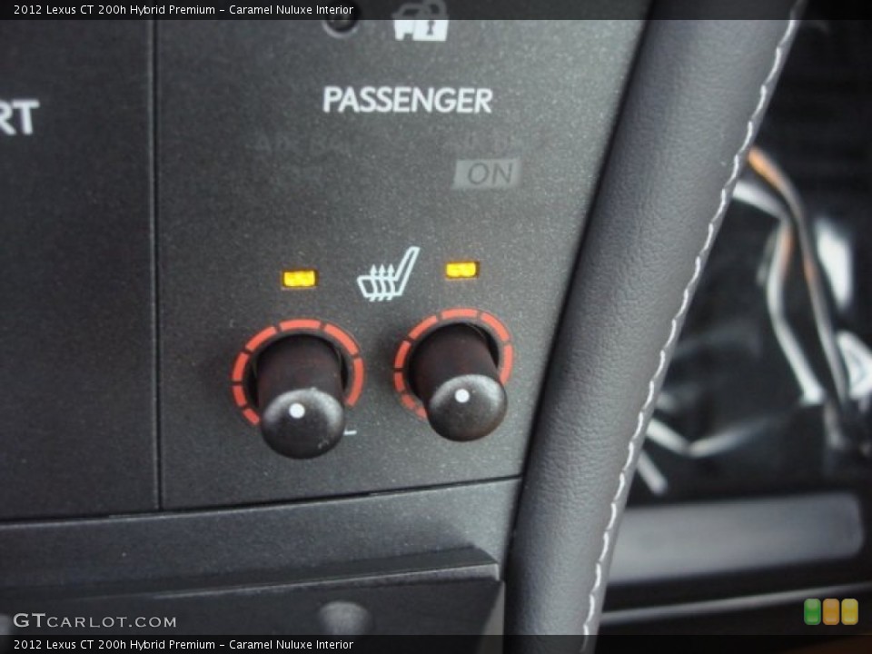 Caramel Nuluxe Interior Controls for the 2012 Lexus CT 200h Hybrid Premium #77117588