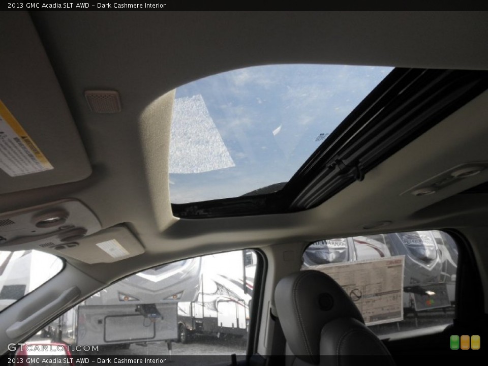 Dark Cashmere Interior Sunroof for the 2013 GMC Acadia SLT AWD #77118089