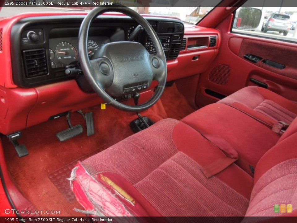 Red Interior Prime Interior for the 1995 Dodge Ram 2500 SLT Regular Cab 4x4 #77118627