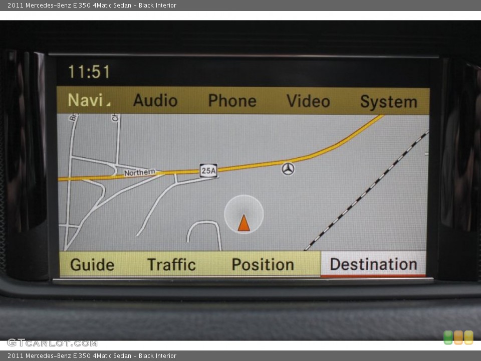 Black Interior Navigation for the 2011 Mercedes-Benz E 350 4Matic Sedan #77118822
