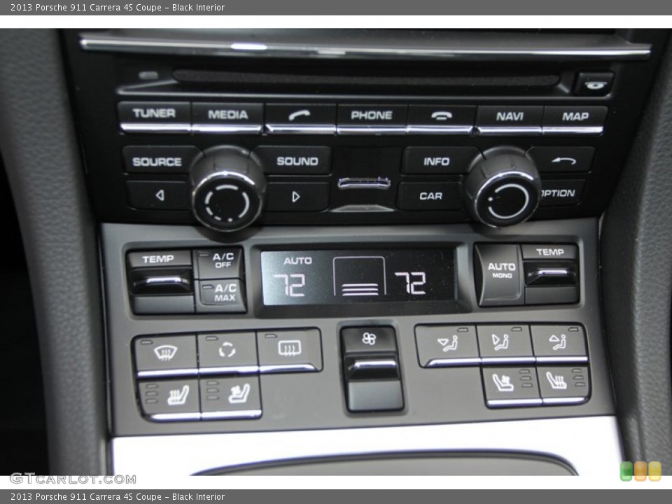Black Interior Controls for the 2013 Porsche 911 Carrera 4S Coupe #77119829