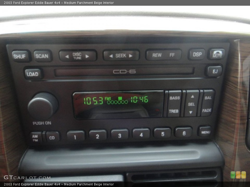 Medium Parchment Beige Interior Audio System for the 2003 Ford Explorer Eddie Bauer 4x4 #77120078