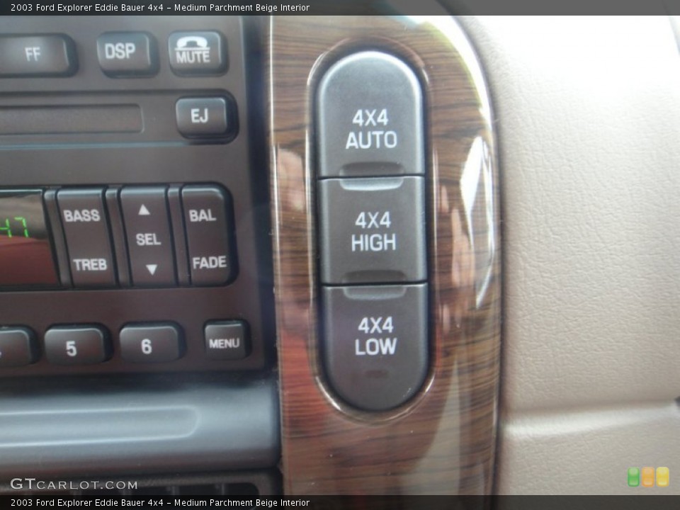 Medium Parchment Beige Interior Controls for the 2003 Ford Explorer Eddie Bauer 4x4 #77120174