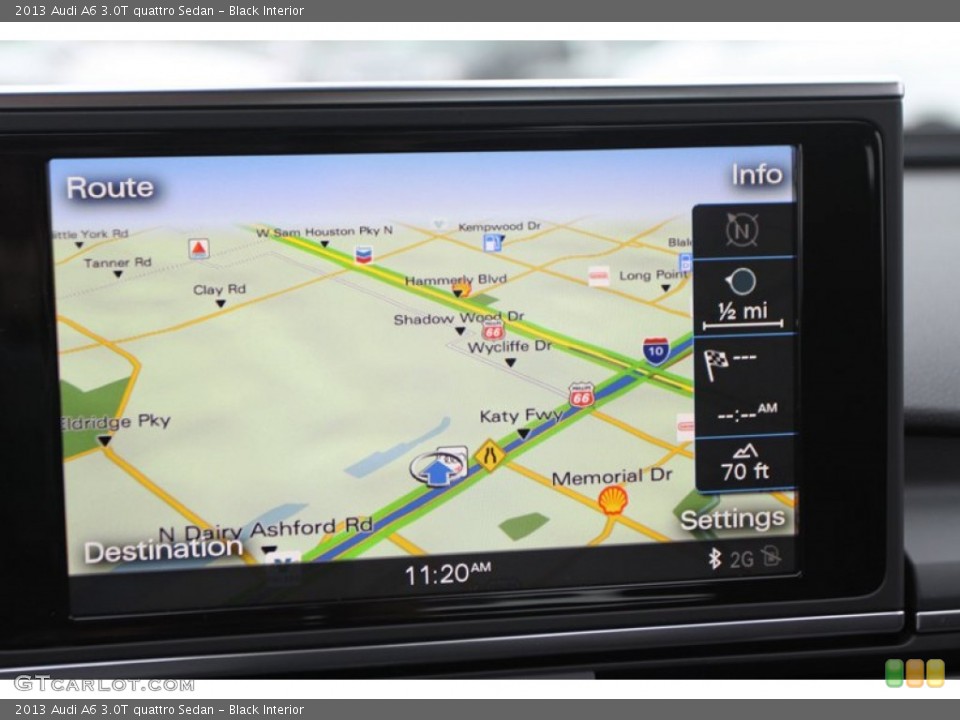 Black Interior Navigation for the 2013 Audi A6 3.0T quattro Sedan #77120430