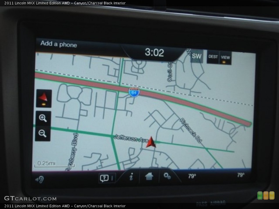 Canyon/Charcoal Black Interior Navigation for the 2011 Lincoln MKX Limited Edition AWD #77120798