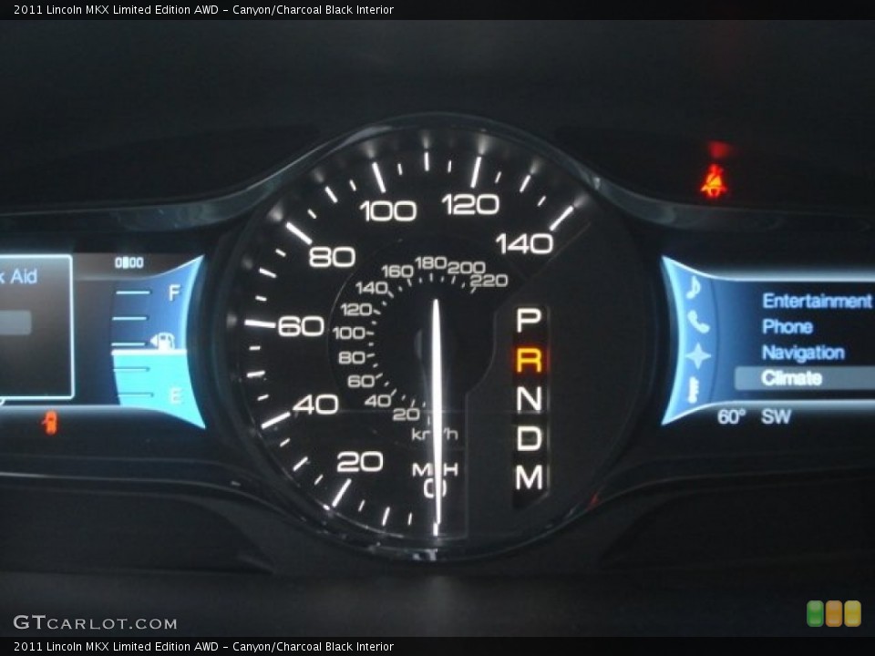 Canyon/Charcoal Black Interior Gauges for the 2011 Lincoln MKX Limited Edition AWD #77120870