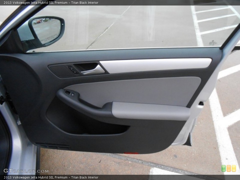 Titan Black Interior Door Panel for the 2013 Volkswagen Jetta Hybrid SEL Premium #77121100