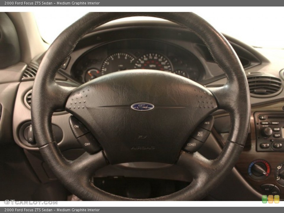 Medium Graphite Interior Steering Wheel for the 2000 Ford Focus ZTS Sedan #77121910