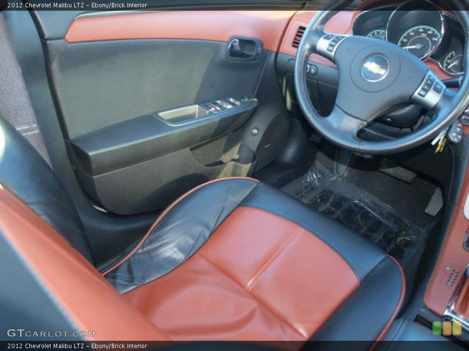 Ebony/Brick Interior Front Seat for the 2012 Chevrolet Malibu LTZ #77122484