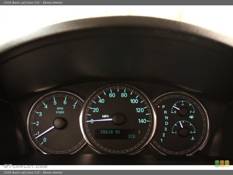 Ebony Interior Gauges for the 2006 Buick LaCrosse CXS #77123091