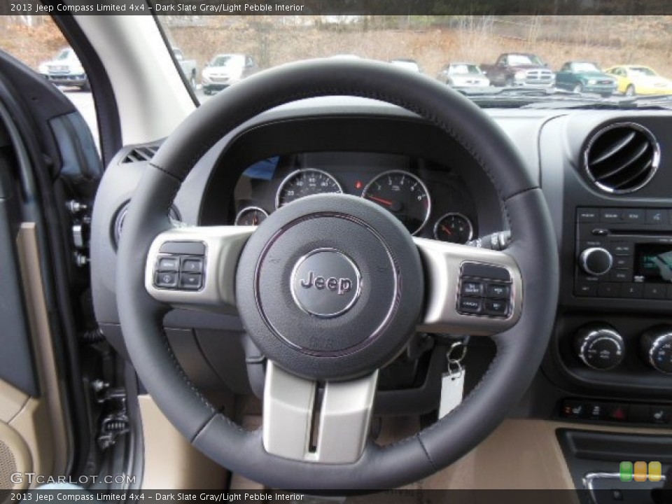 Dark Slate Gray/Light Pebble Interior Steering Wheel for the 2013 Jeep Compass Limited 4x4 #77123177