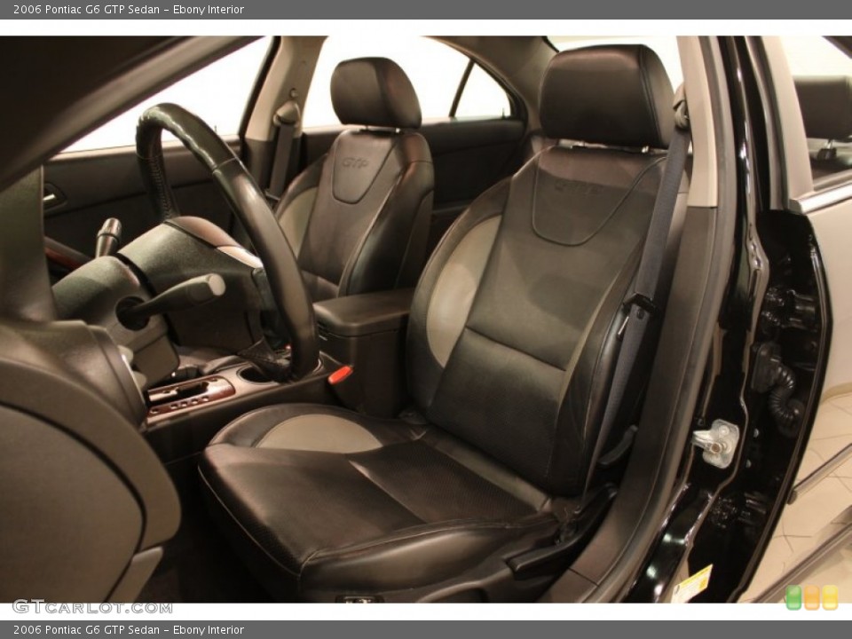 Ebony Interior Front Seat for the 2006 Pontiac G6 GTP Sedan #77123375