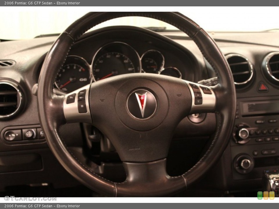 Ebony Interior Steering Wheel for the 2006 Pontiac G6 GTP Sedan #77123429