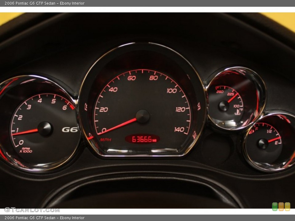 Ebony Interior Gauges for the 2006 Pontiac G6 GTP Sedan #77123444