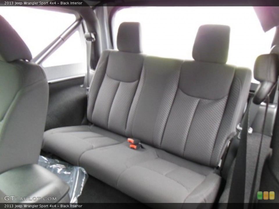 Black Interior Rear Seat for the 2013 Jeep Wrangler Sport 4x4 #77124422