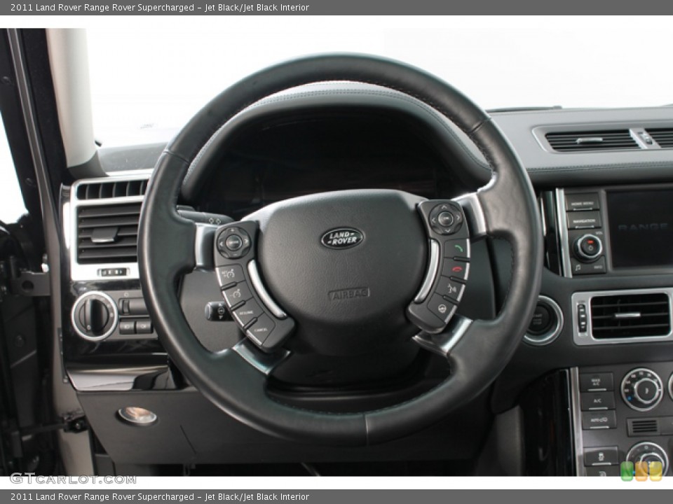Jet Black/Jet Black Interior Steering Wheel for the 2011 Land Rover Range Rover Supercharged #77124445