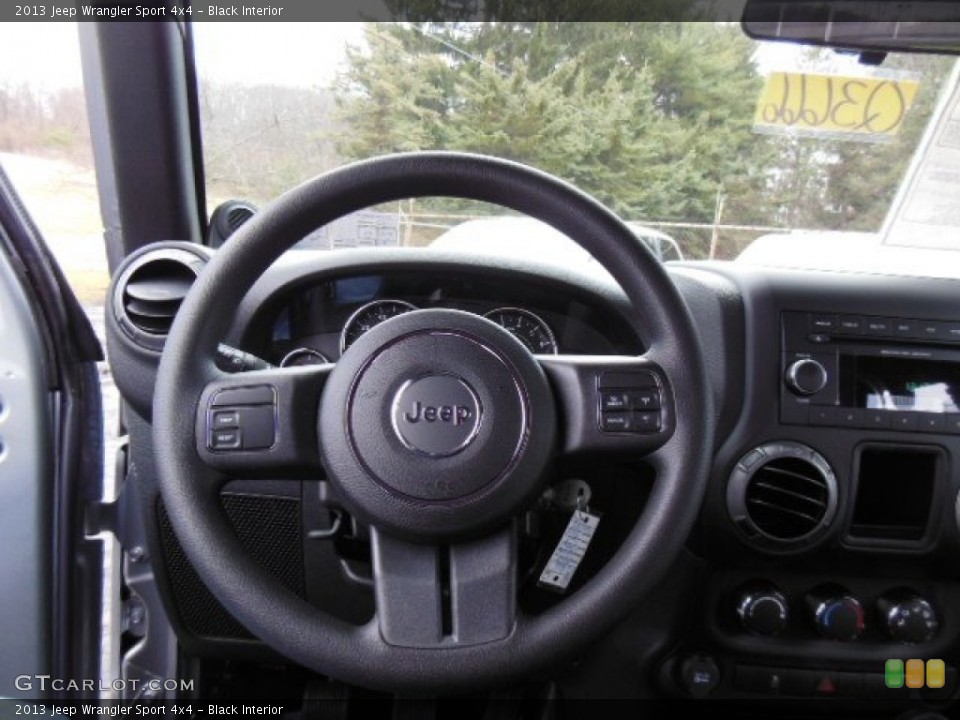 Black Interior Steering Wheel for the 2013 Jeep Wrangler Sport 4x4 #77124503