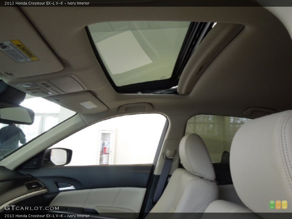 Ivory Interior Sunroof for the 2013 Honda Crosstour EX-L V-6 #77125553