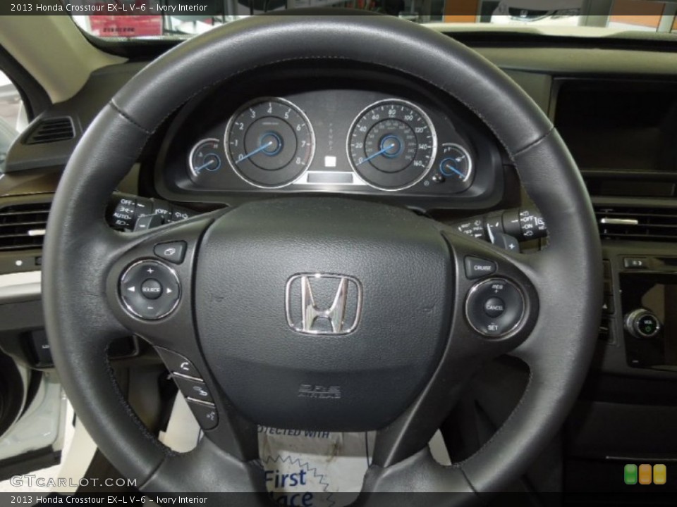 Ivory Interior Steering Wheel for the 2013 Honda Crosstour EX-L V-6 #77125679