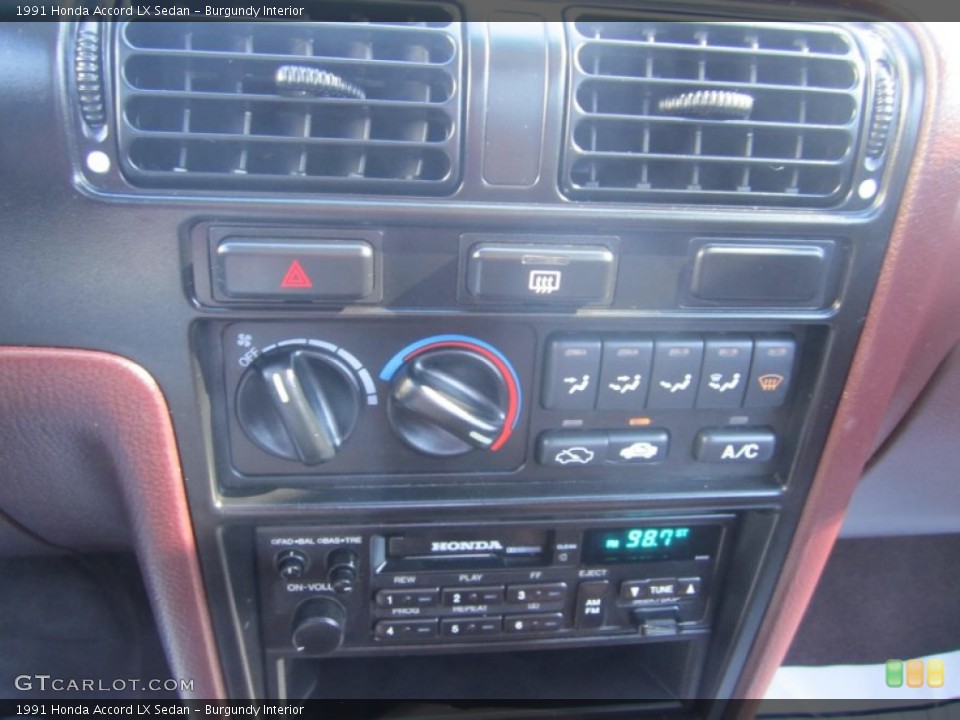 Burgundy Interior Controls for the 1991 Honda Accord LX Sedan #77126170
