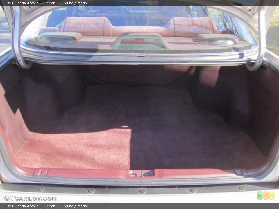 Burgundy Interior Trunk for the 1991 Honda Accord LX Sedan #77126266