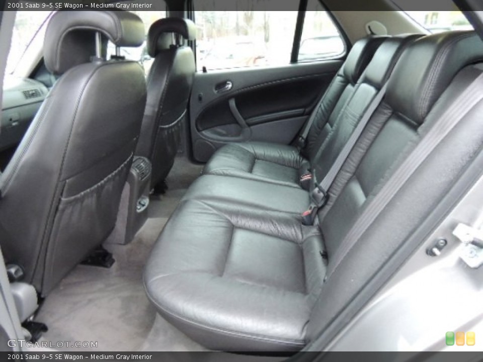 Medium Gray Interior Rear Seat for the 2001 Saab 9-5 SE Wagon #77126877
