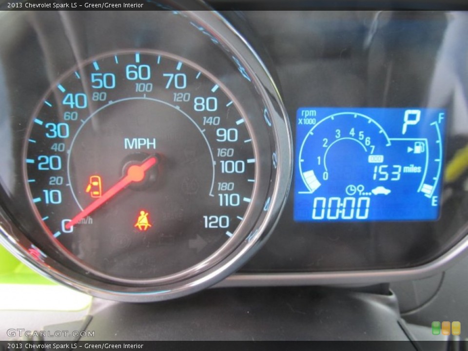 Green/Green Interior Gauges for the 2013 Chevrolet Spark LS #77130214