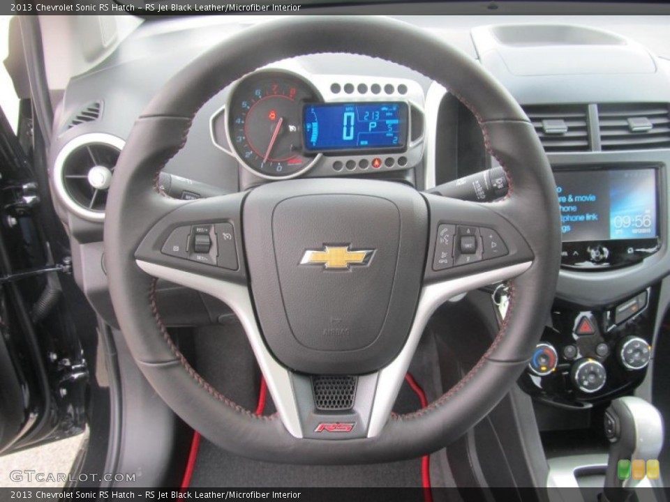 RS Jet Black Leather/Microfiber Interior Steering Wheel for the 2013 Chevrolet Sonic RS Hatch #77130974