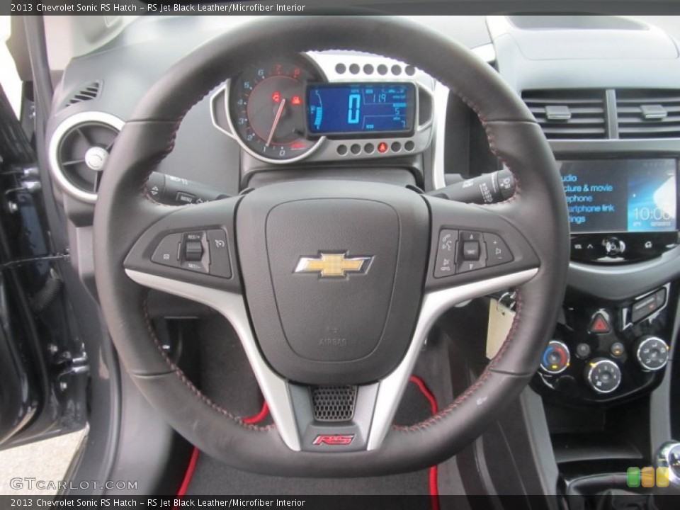 RS Jet Black Leather/Microfiber Interior Steering Wheel for the 2013 Chevrolet Sonic RS Hatch #77131304