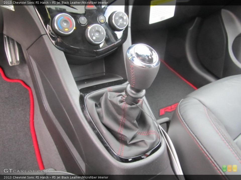 RS Jet Black Leather/Microfiber Interior Transmission for the 2013 Chevrolet Sonic RS Hatch #77131330