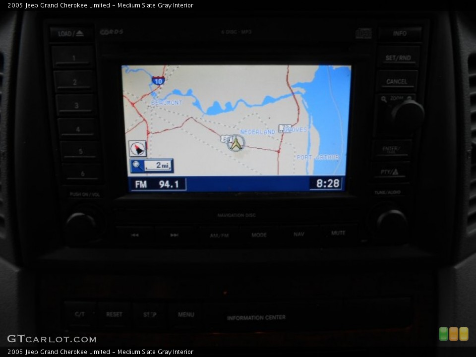Medium Slate Gray Interior Navigation for the 2005 Jeep Grand Cherokee Limited #77132777