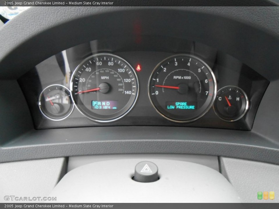 Medium Slate Gray Interior Gauges for the 2005 Jeep Grand Cherokee Limited #77132861