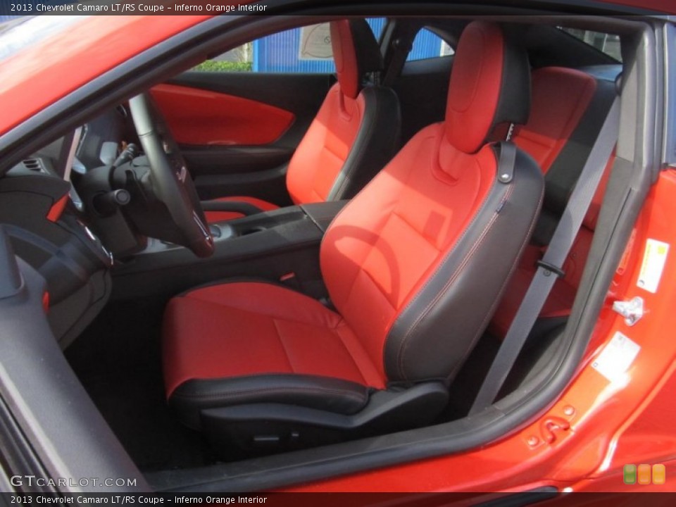 Inferno Orange Interior Front Seat for the 2013 Chevrolet Camaro LT/RS Coupe #77135150