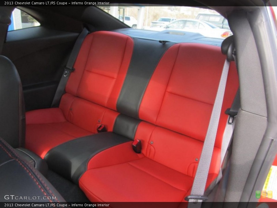 Inferno Orange Interior Rear Seat for the 2013 Chevrolet Camaro LT/RS Coupe #77135168