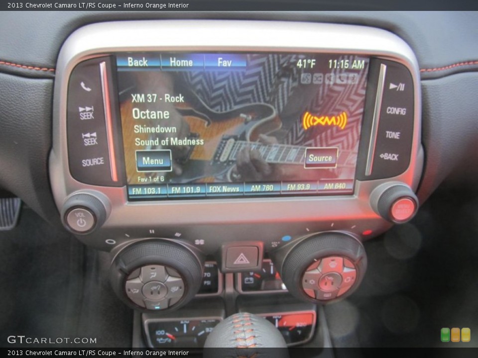 Inferno Orange Interior Controls for the 2013 Chevrolet Camaro LT/RS Coupe #77135198