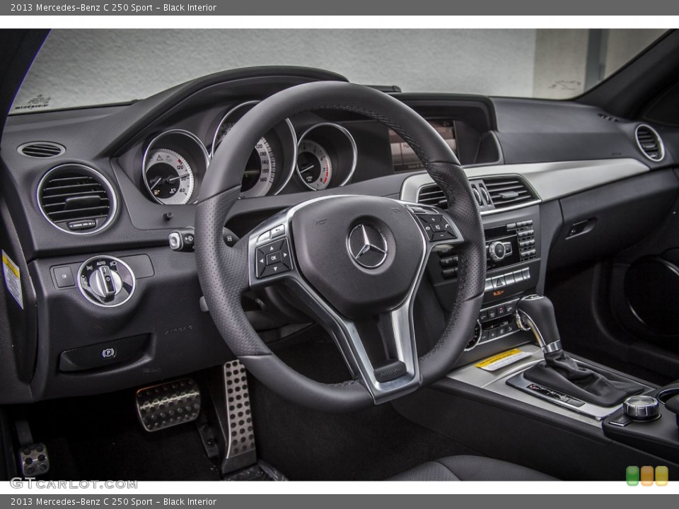 Black Interior Dashboard for the 2013 Mercedes-Benz C 250 Sport #77135309