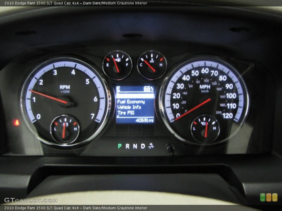 Dark Slate/Medium Graystone Interior Gauges for the 2010 Dodge Ram 1500 SLT Quad Cab 4x4 #77135939