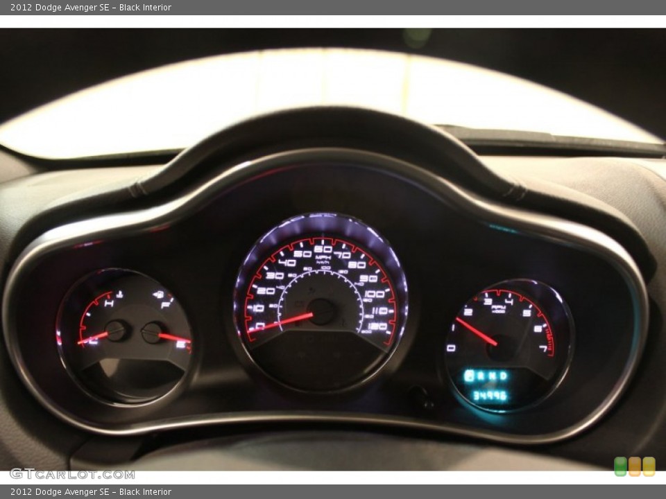 Black Interior Gauges for the 2012 Dodge Avenger SE #77136079