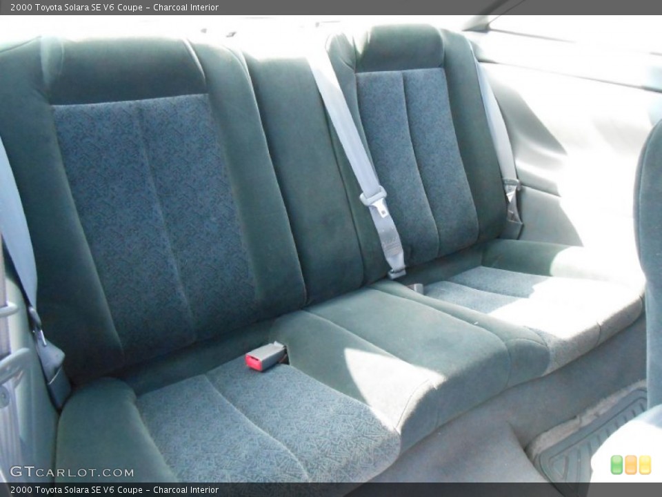 Charcoal Interior Rear Seat for the 2000 Toyota Solara SE V6 Coupe #77141528