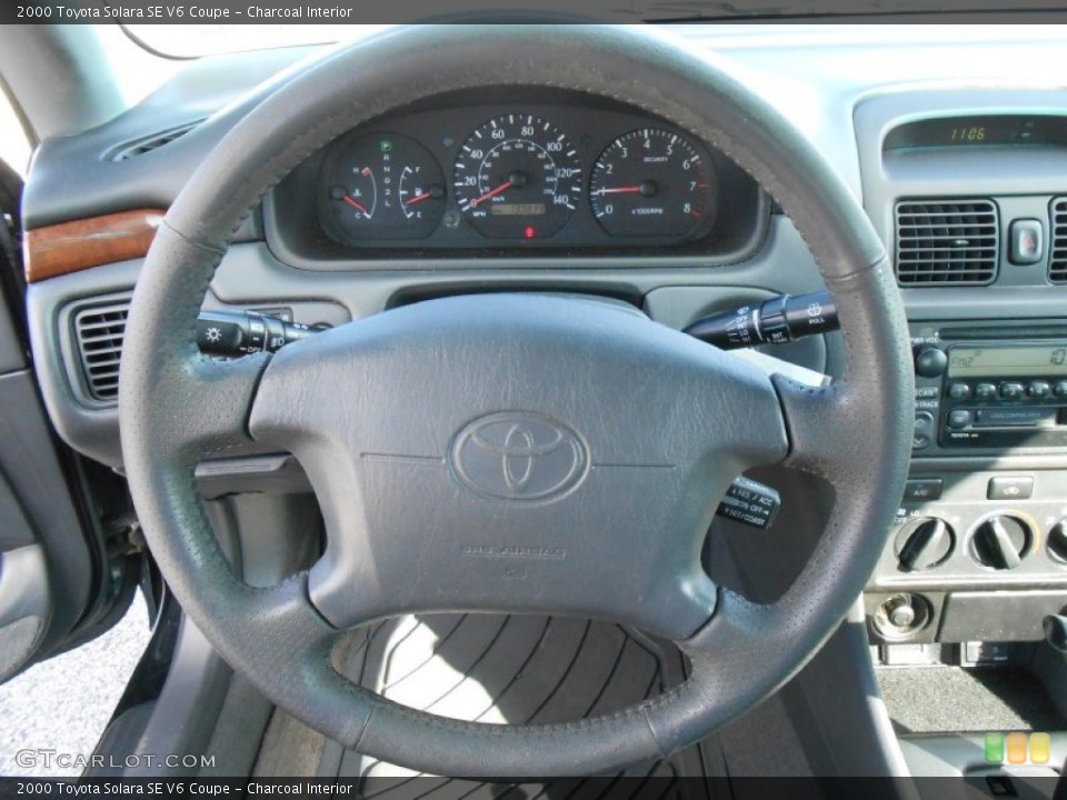 Charcoal Interior Steering Wheel for the 2000 Toyota Solara SE V6 Coupe #77141693
