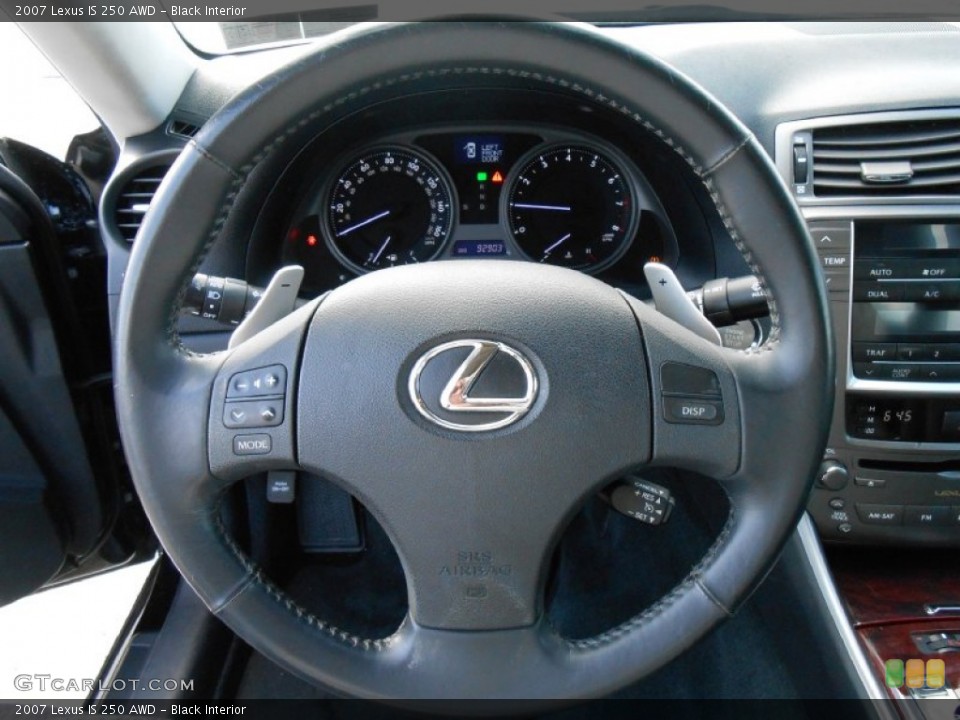 Black Interior Steering Wheel for the 2007 Lexus IS 250 AWD #77143304