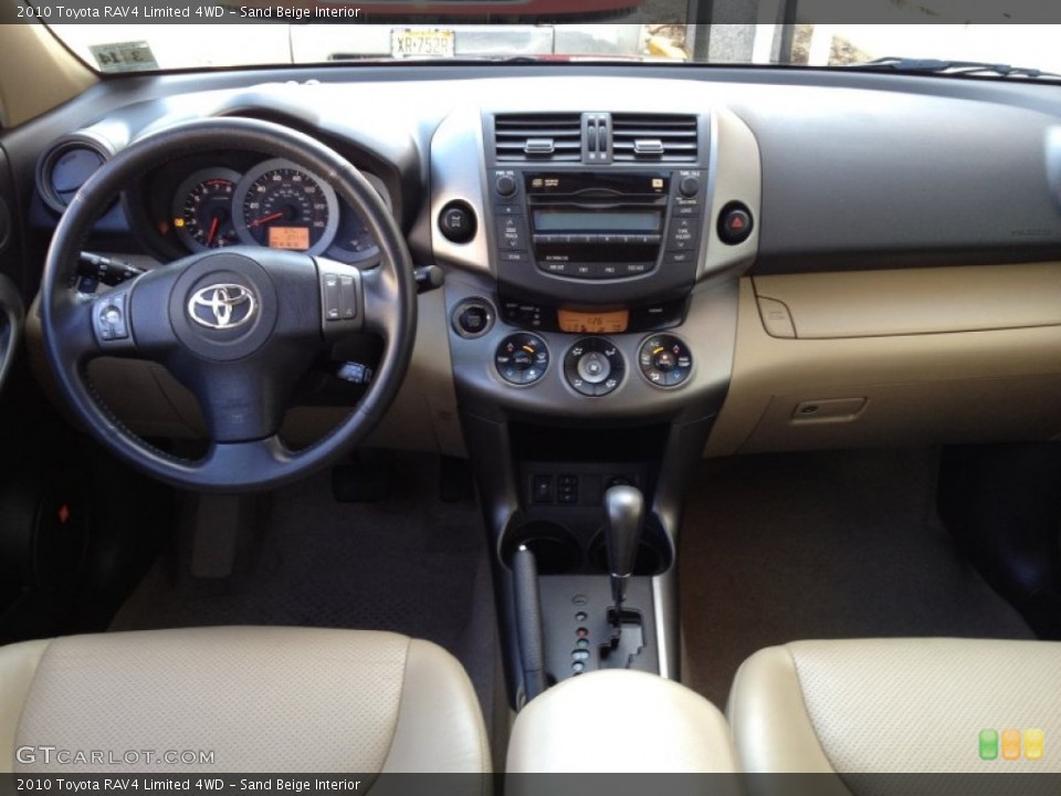 Sand Beige Interior Dashboard for the 2010 Toyota RAV4 Limited 4WD #77143328