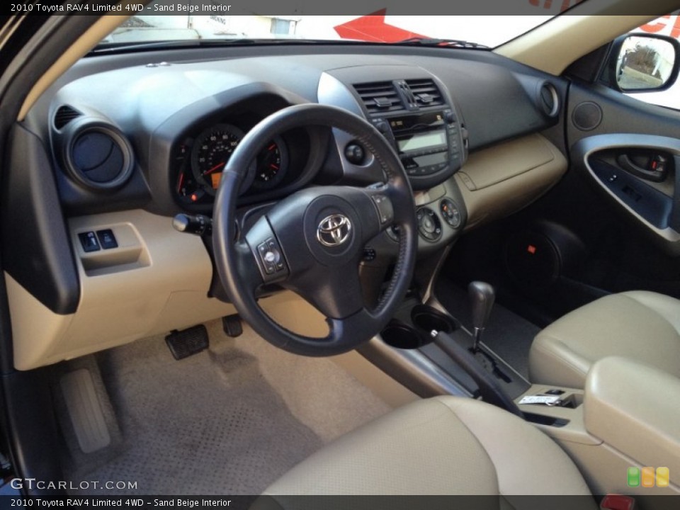 Sand Beige Interior Prime Interior for the 2010 Toyota RAV4 Limited 4WD #77143382