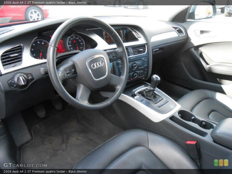 Black Interior Prime Interior for the 2009 Audi A4 2.0T Premium quattro Sedan #77143427