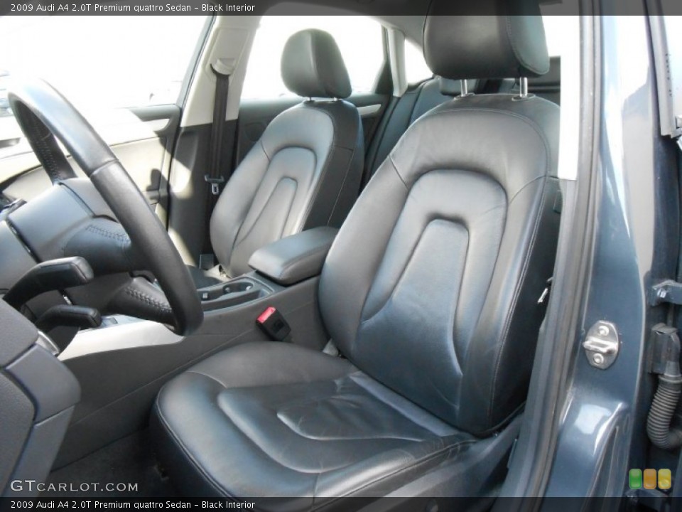 Black Interior Front Seat for the 2009 Audi A4 2.0T Premium quattro Sedan #77143436