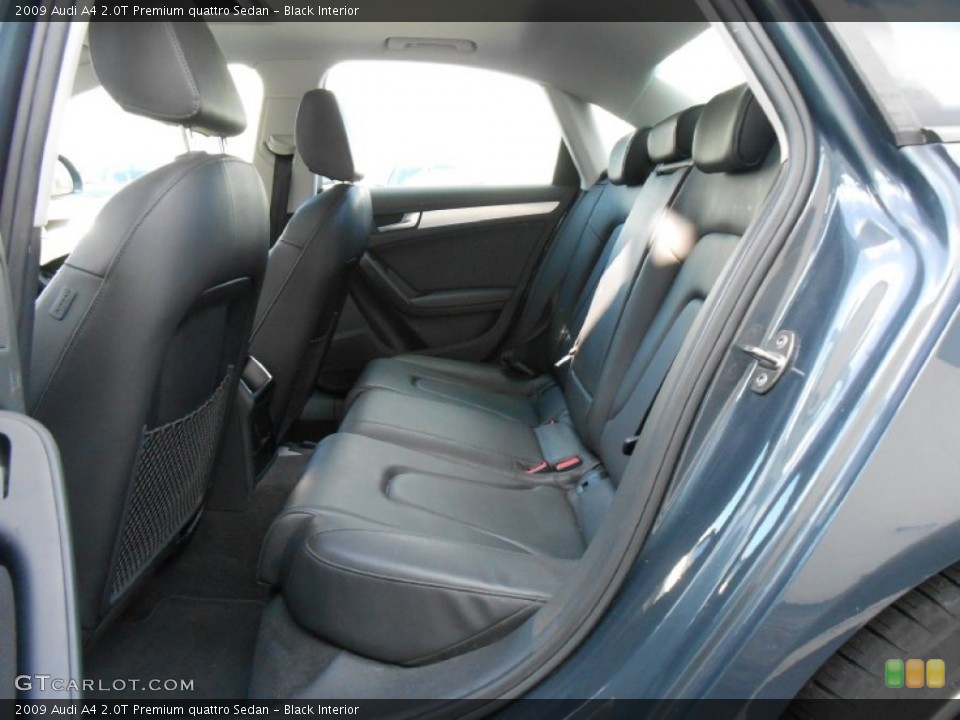 Black Interior Rear Seat for the 2009 Audi A4 2.0T Premium quattro Sedan #77143507