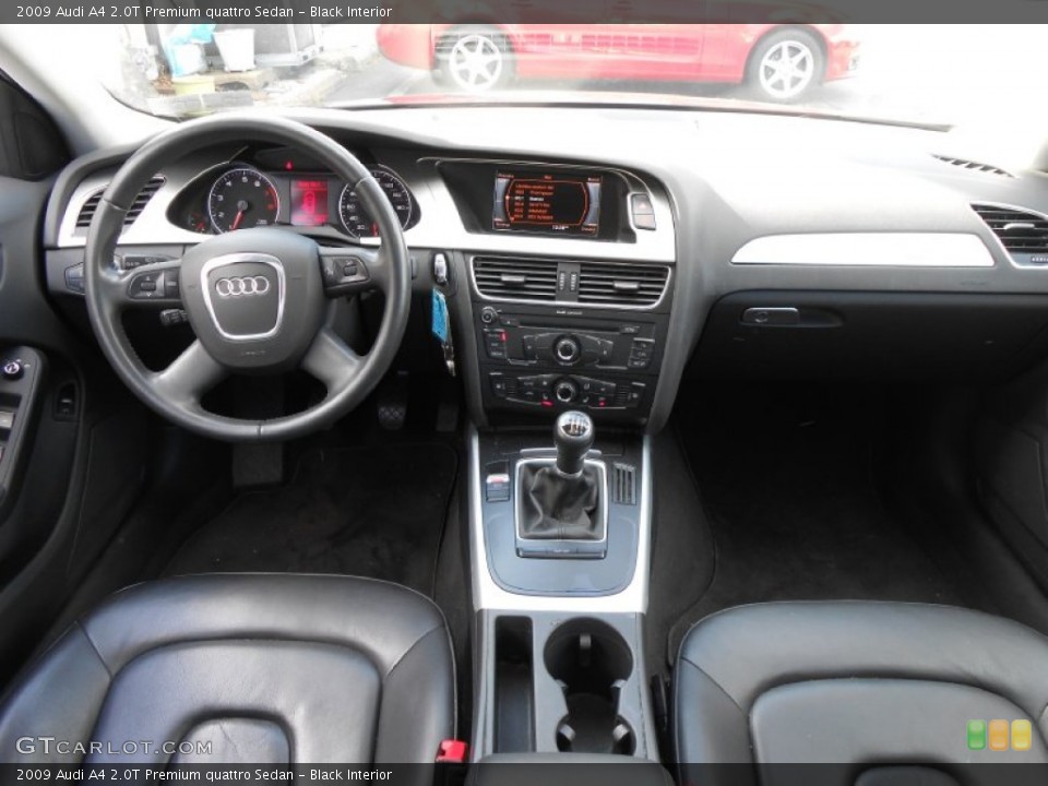 Black Interior Dashboard for the 2009 Audi A4 2.0T Premium quattro Sedan #77143520